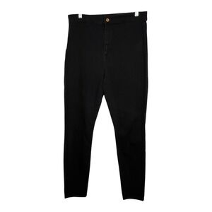 GUESS Womens High Rise Skinny Jeans Black Stretch Denim Size 31 WRA1DR34R3